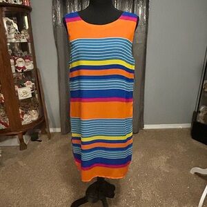 Bisou Bisou Vibrant Striped Midi Dress